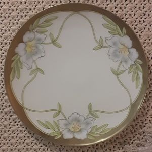 PT BAVARIA c1910 PORCELAIN SERVING PLATE 11.75" Handpainted Heavy Gild